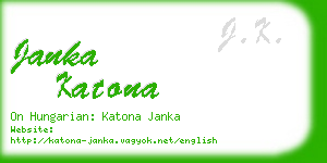 janka katona business card